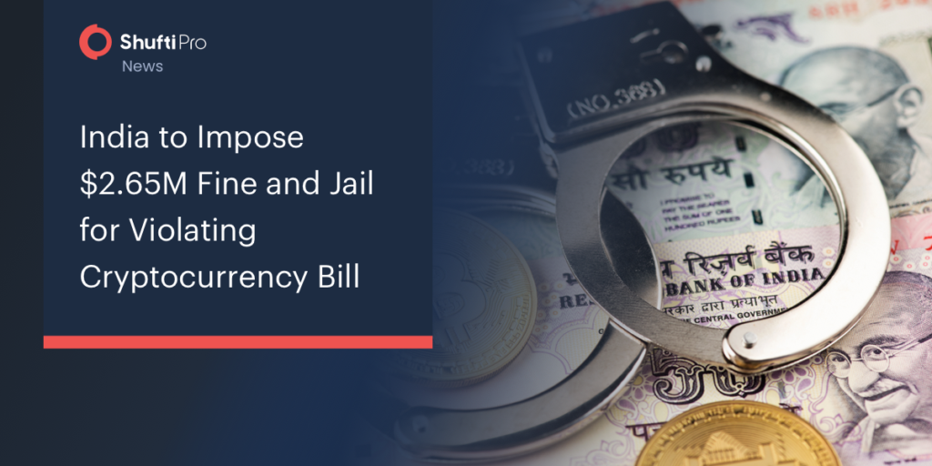 India to Impose $2.65M Fine and Jail for Violating Cryptocurrency Bill