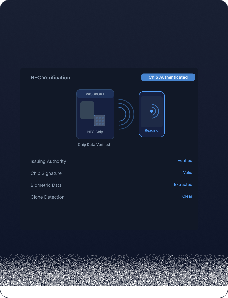 NFC Verification mockup
