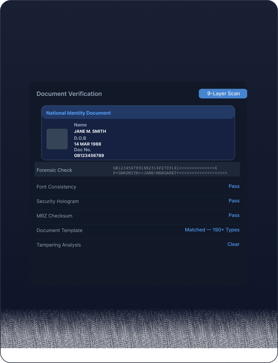 Document Verification mockup