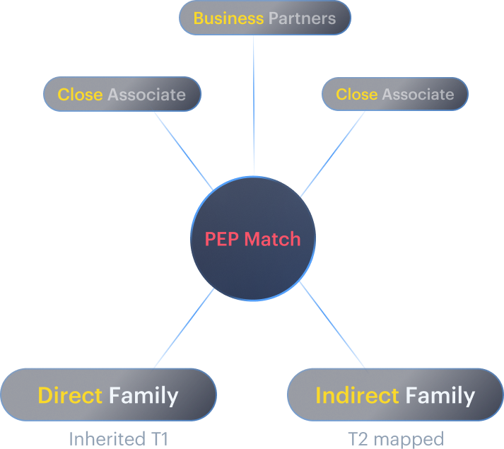 PEP matching & detection mockup — fuzzy / phonetic / transliteration matching across scripts.