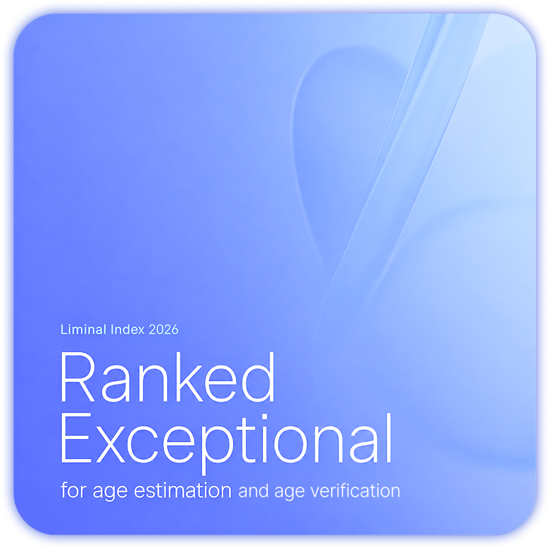 Ranked Exceptional — Liminal Index 2026 — for age estimation and age verification