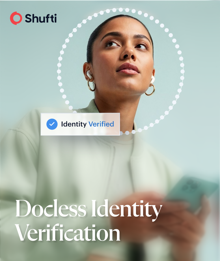 Docless Identity Verification in the Middle East — Shufti guide cover with an identity-verified signal