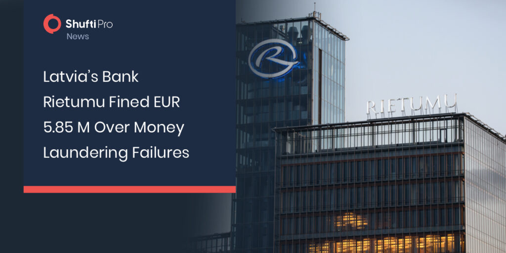 Latvia’s Bank Rietumu Fined EUR 5.85M Over Money Laundering Failures