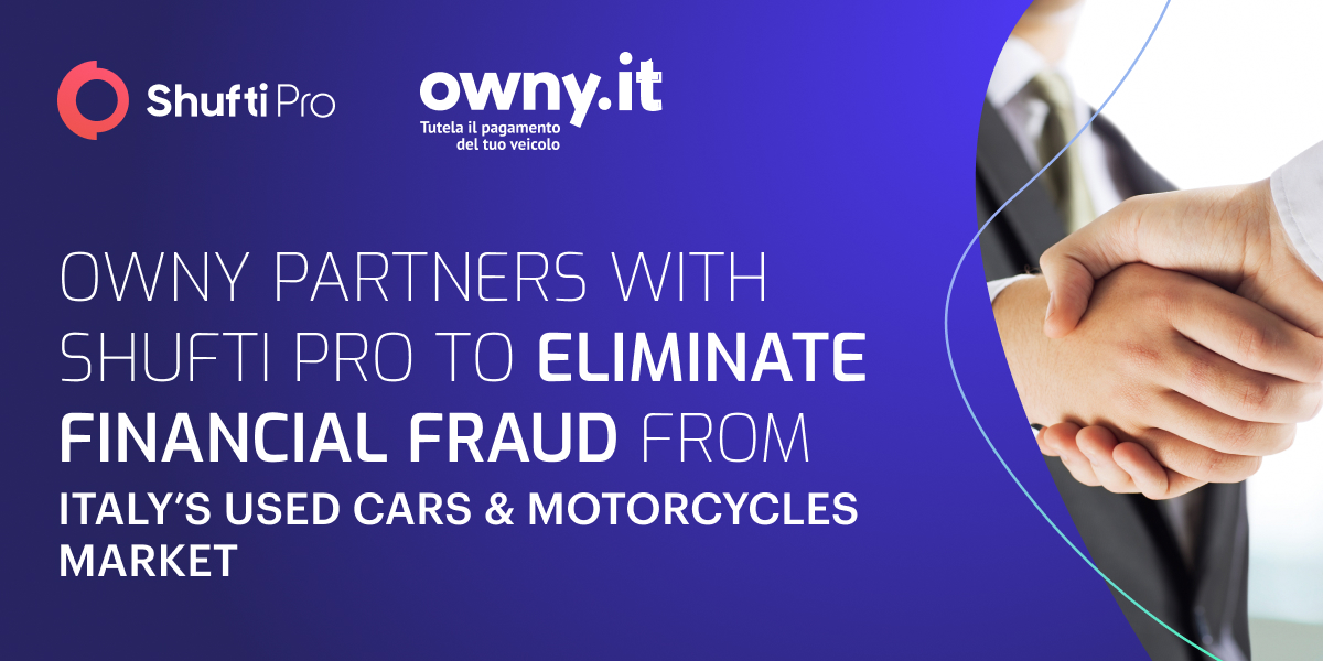 Owny Partners with Shufti to Eliminate Financial Fraud from Italy’s Used Cars & Motorcycles Market