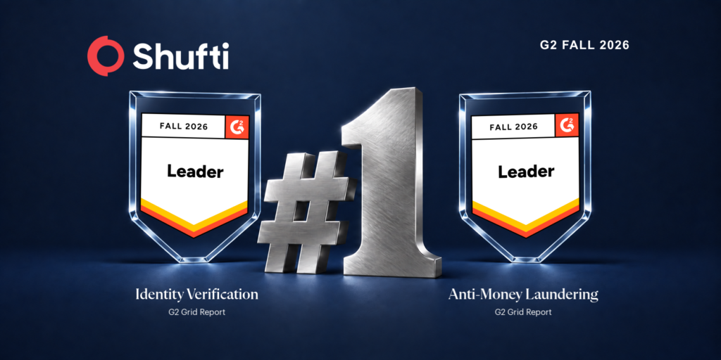 Shufti Ranks #1 in G2 Fall 2026 Identity Verification and AML Reports