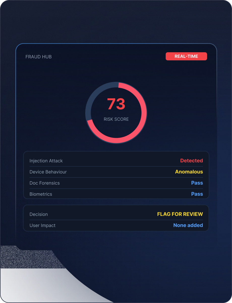 Fraud Hub mockup