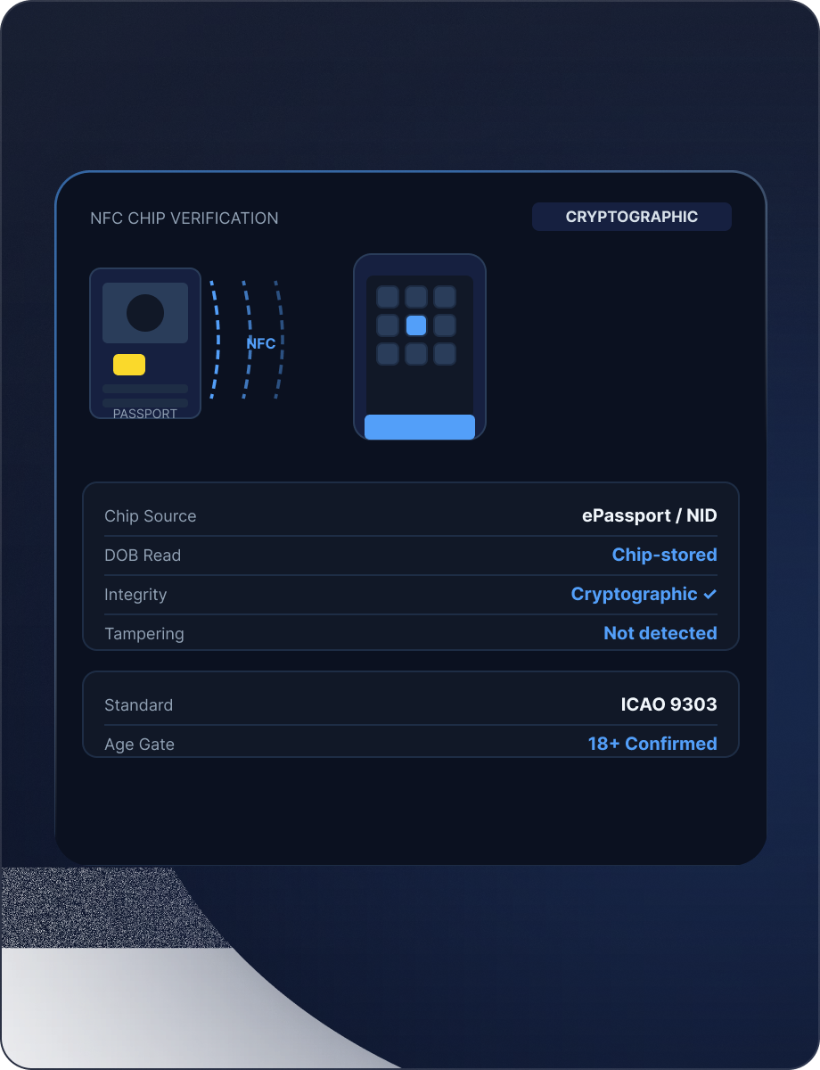 NFC Verification mockup