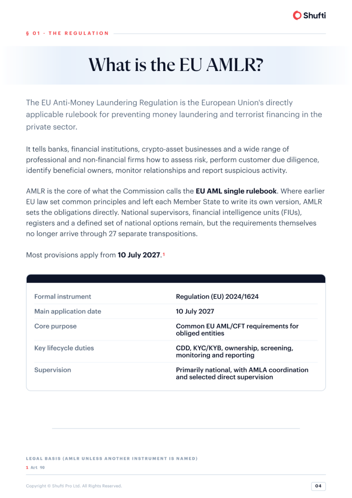 EU AMLR guide — page