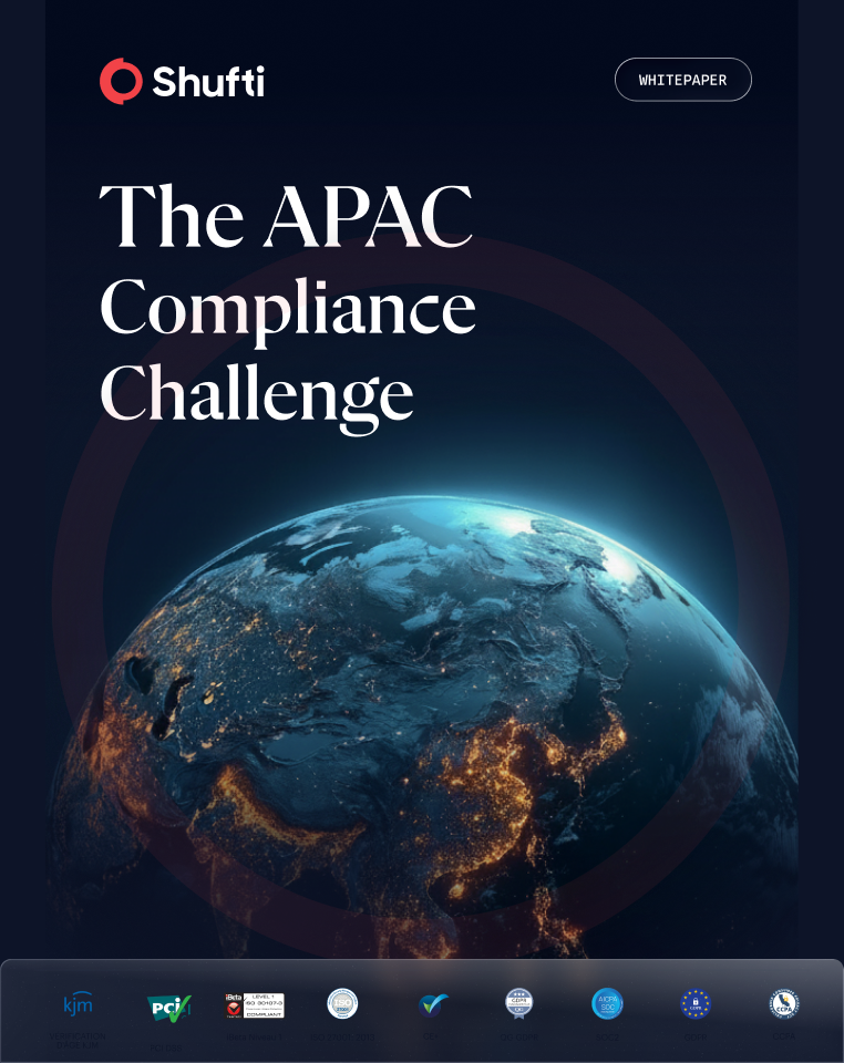 Shufti — The APAC Compliance Challenge whitepaper: 3D globe and certifications