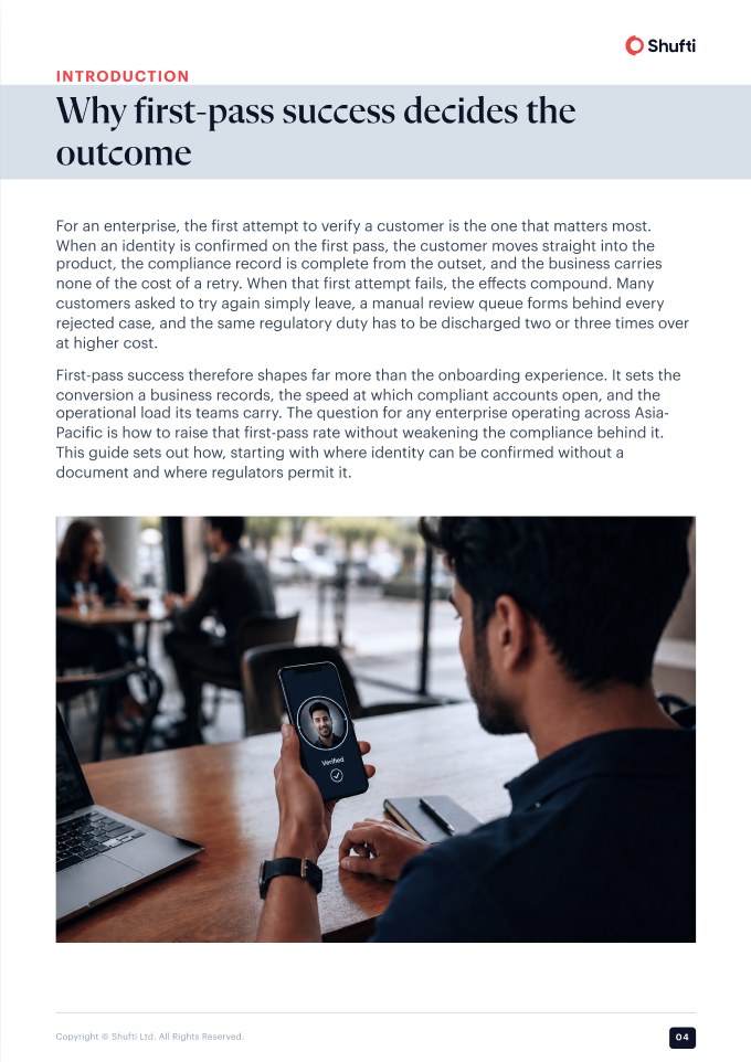 Docless KYC Verification in APAC — introduction page