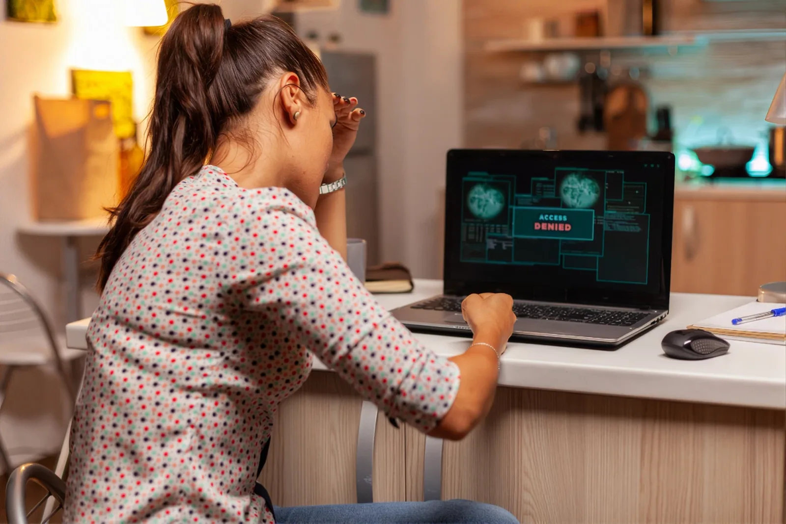 An analyst reviewing transaction alerts