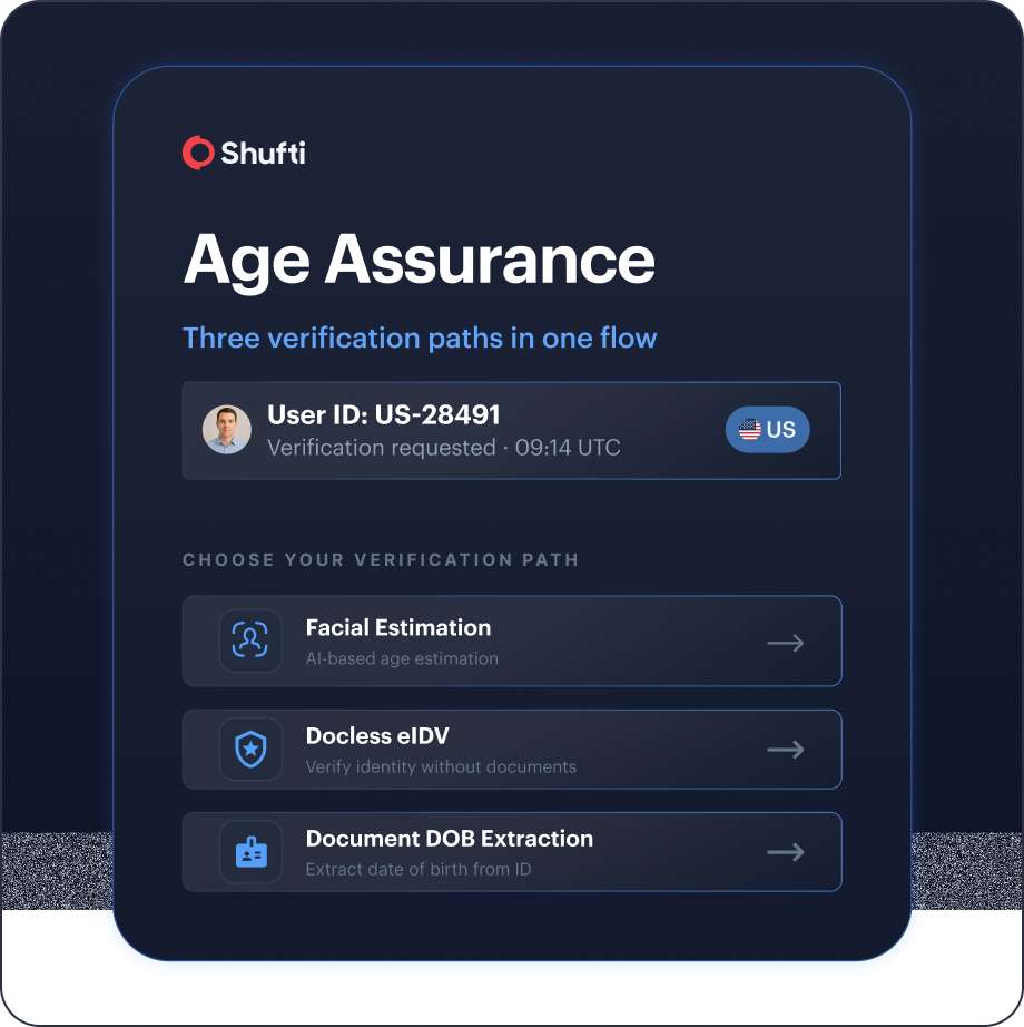 Age Assurance mockup