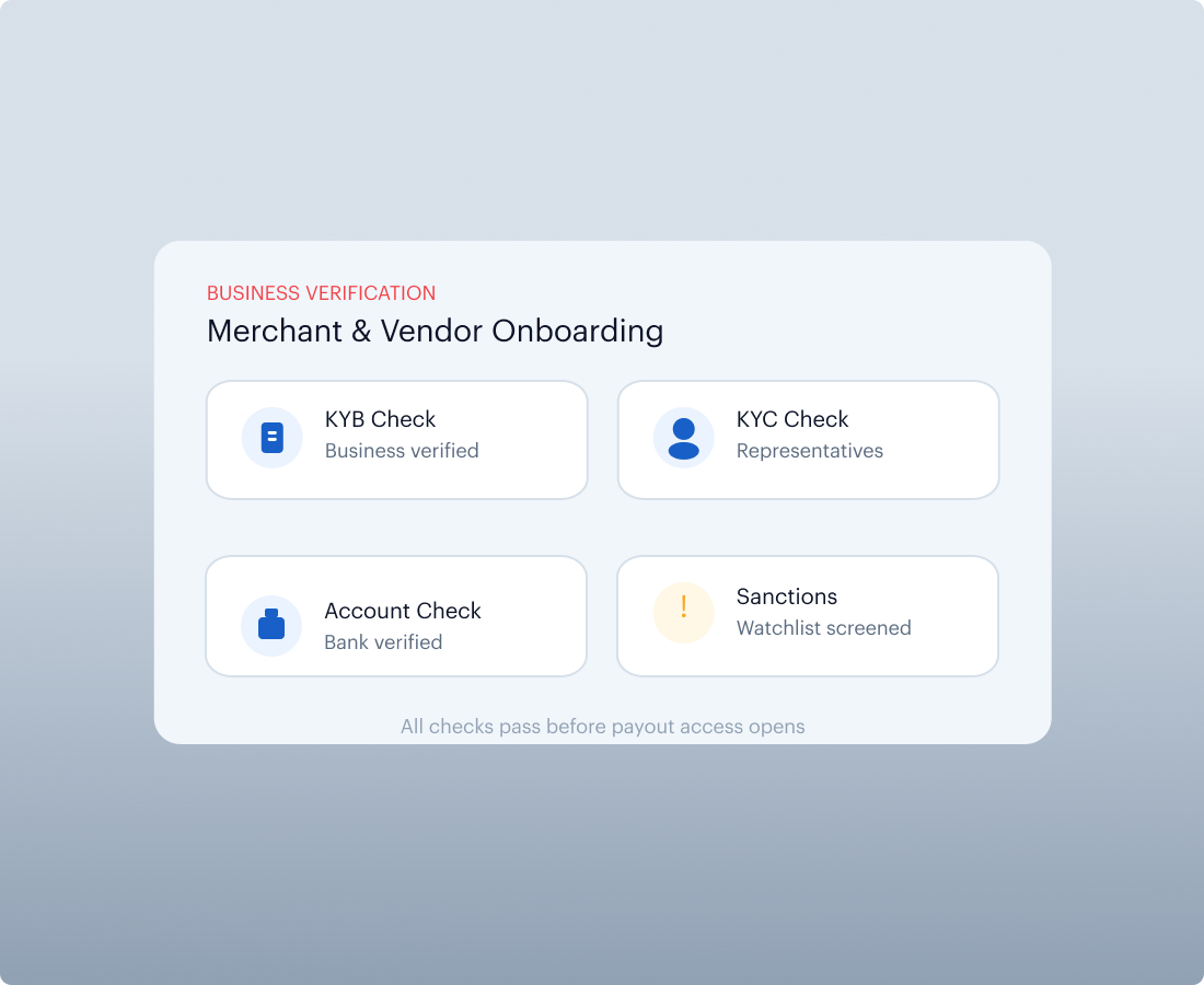 Merchant and Vendor Onboarding