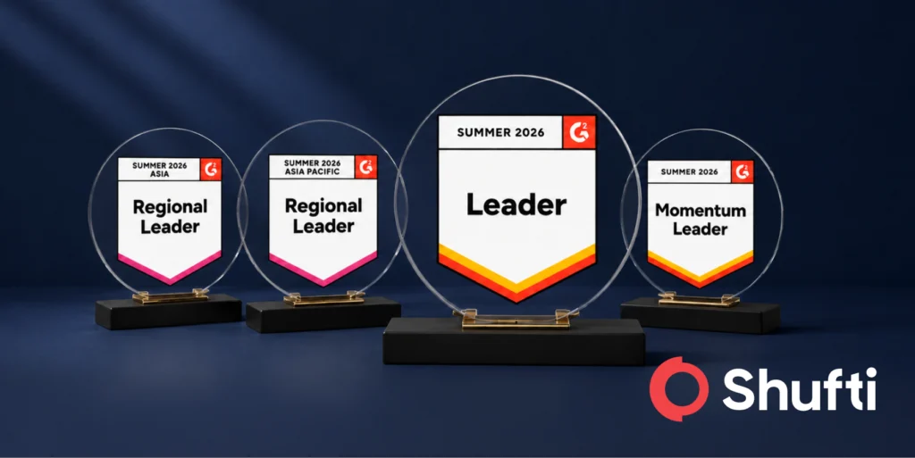 Shufti Wins Multiple Leader Recognitions in G2’s Summer 2026 Identity Verification Grid® Report