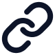 Chain link icon, marking dependency on third-party verification engines