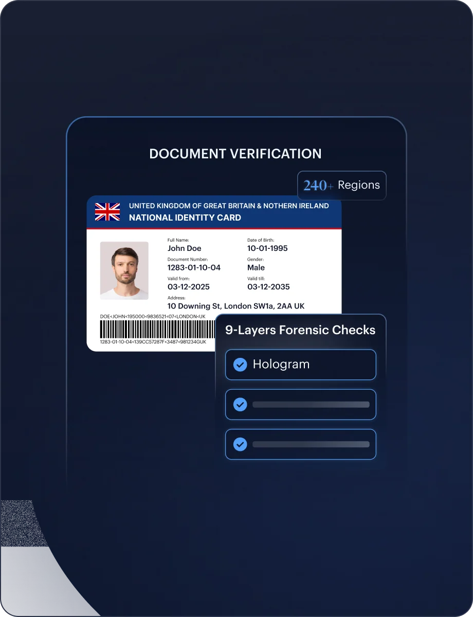 Document Verification compliance interface