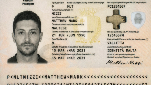 Maltese e-passport with NFC chip