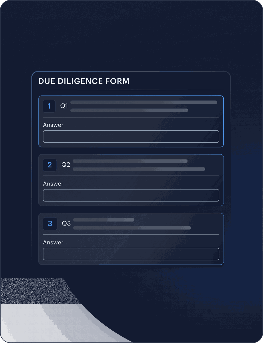 Due Diligence candidate verification interface