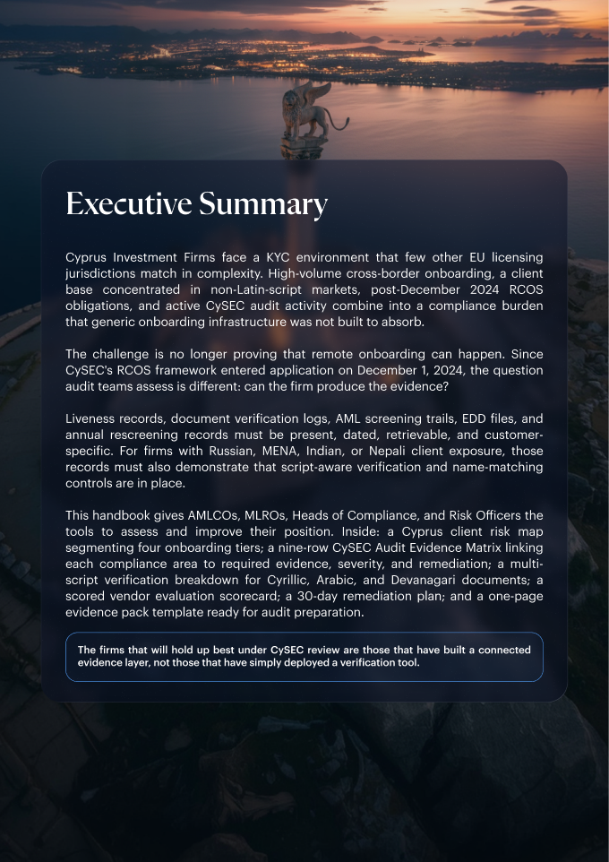 CySEC Forex KYC Handbook — guide page