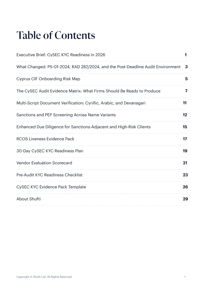 CySEC Forex KYC Handbook — guide page