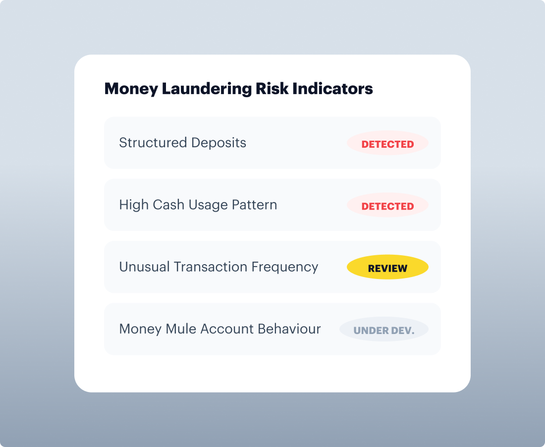 Money Laundering Risk Indicators