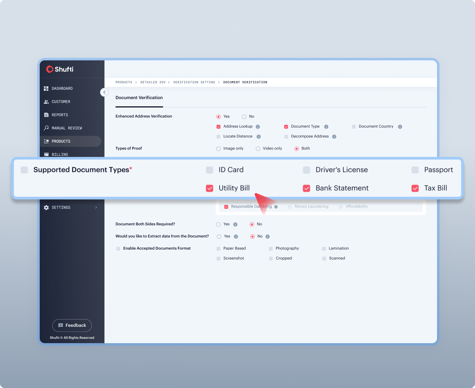 Supported Financial Document Types