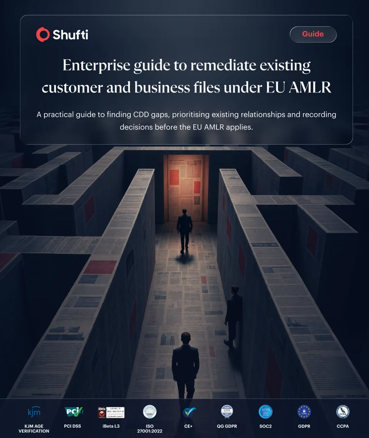 Enterprise Guide to Remediate Existing Customer and Business Files under EU AMLR &mdash; guide cover