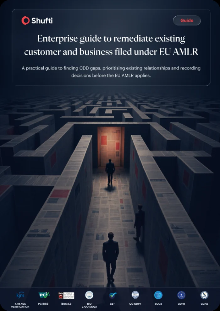 Enterprise Guide to Remediate Existing Customer and Business Files under EU AMLR — guide cover