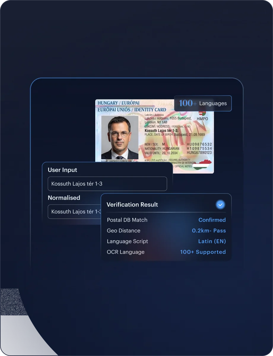 Address Verification — eID and Document Routes interface