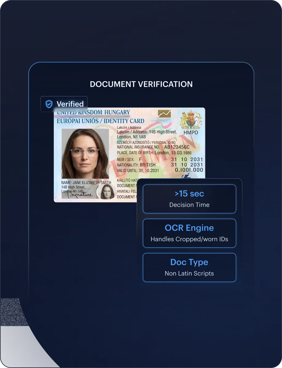 Document Verification — eID and Document Routes interface