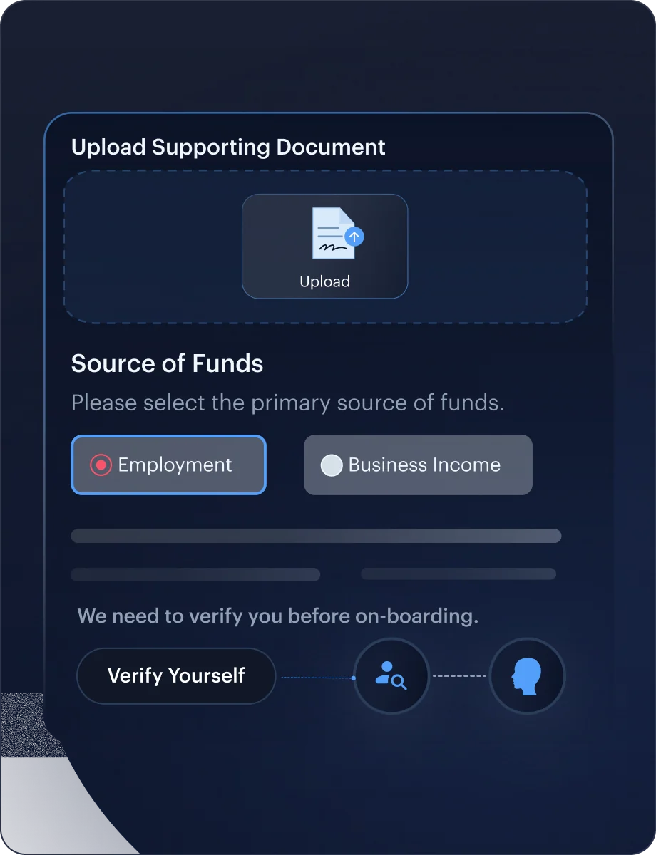 AMLR Due Diligence — Registration and Evidence interface