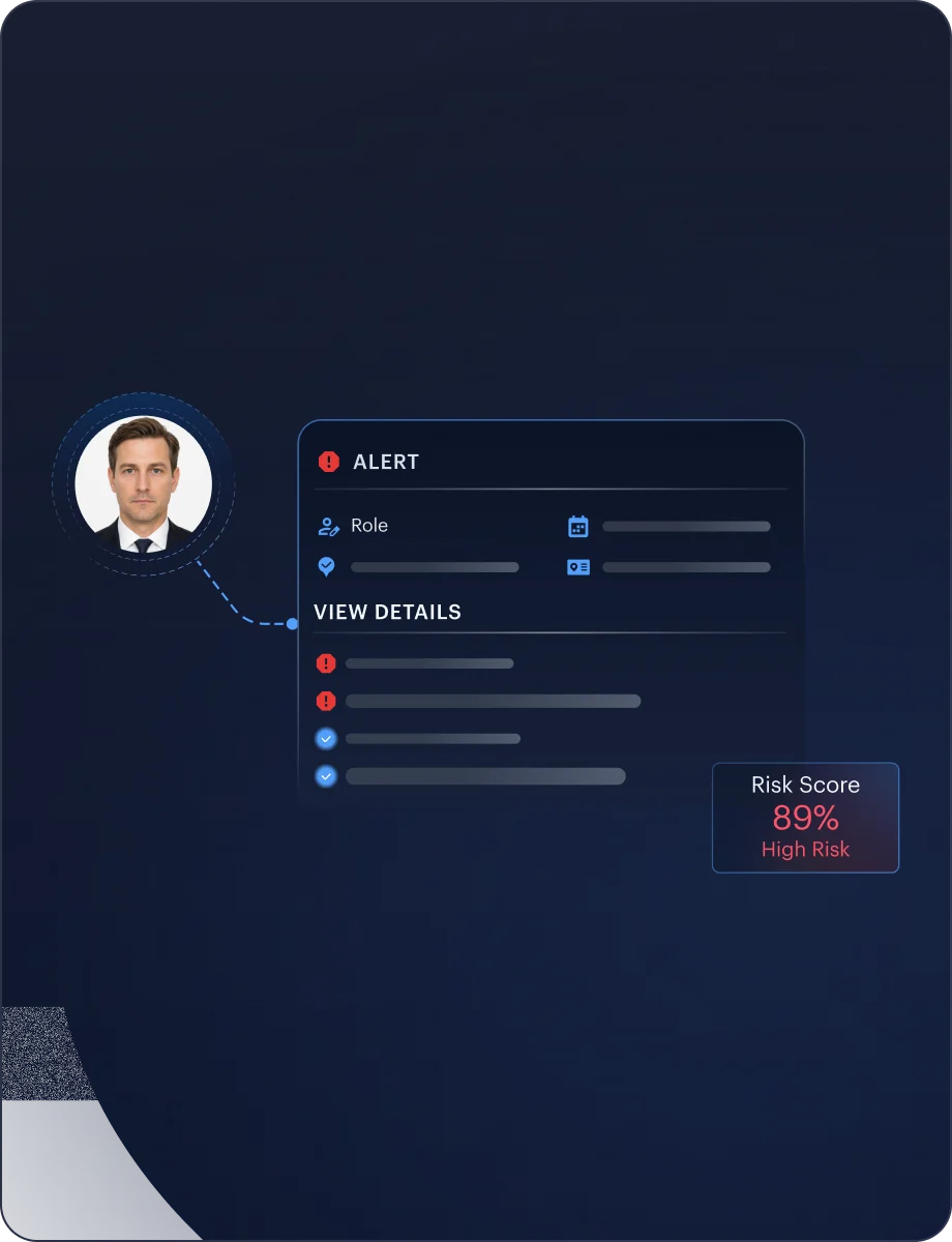 Case Management — Registration and Evidence interface