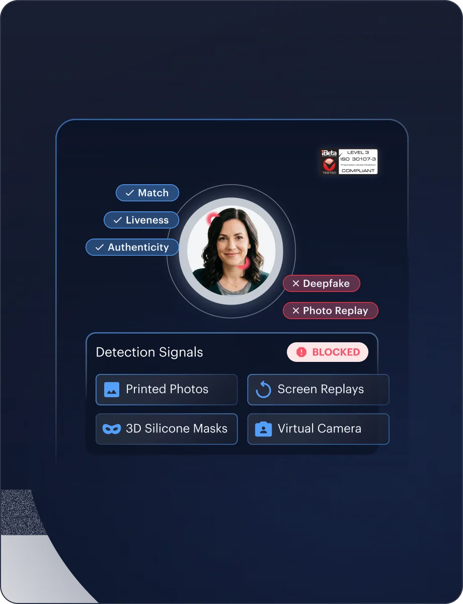 Facial Biometrics — User Verification interface