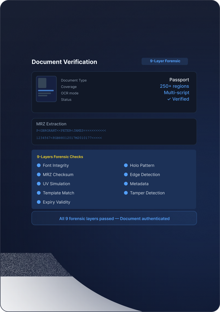 Document Verification mockup