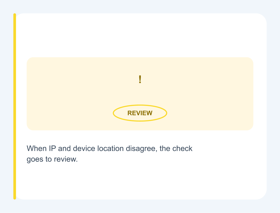 IP and Device Mismatch