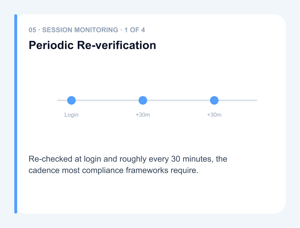 Periodic Re-verification