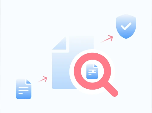Investment documents screened with a magnifier and approved with a verified shield