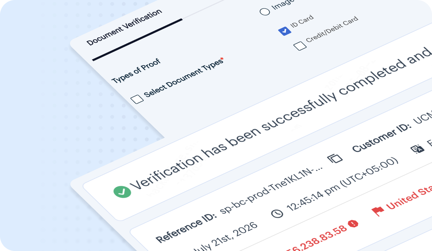 Document Verification interactive demo preview