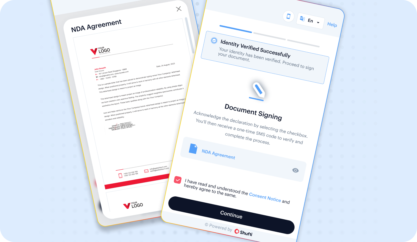 Qualified E-Signature interactive demo preview