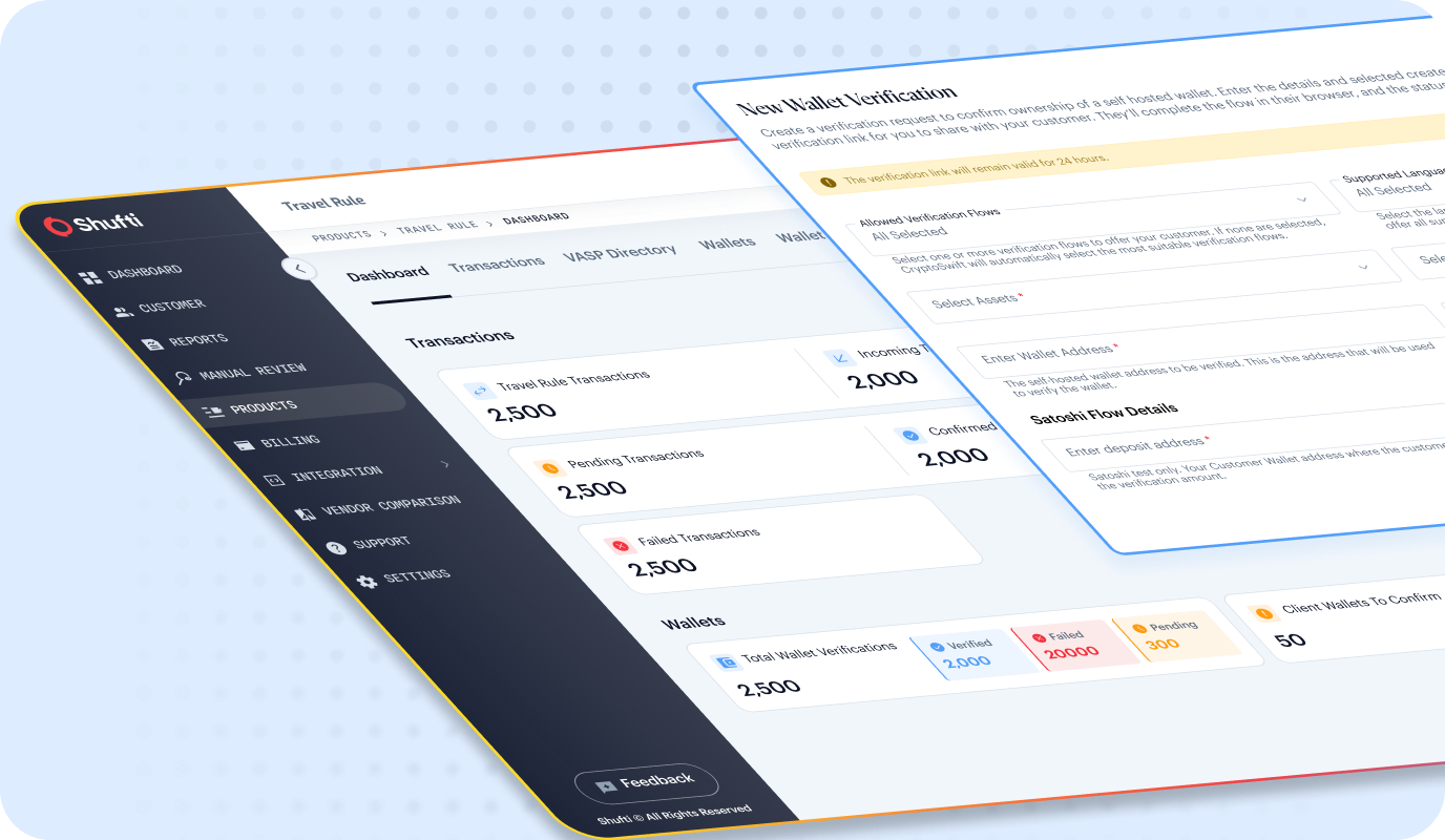 Travel Rule interactive demo preview