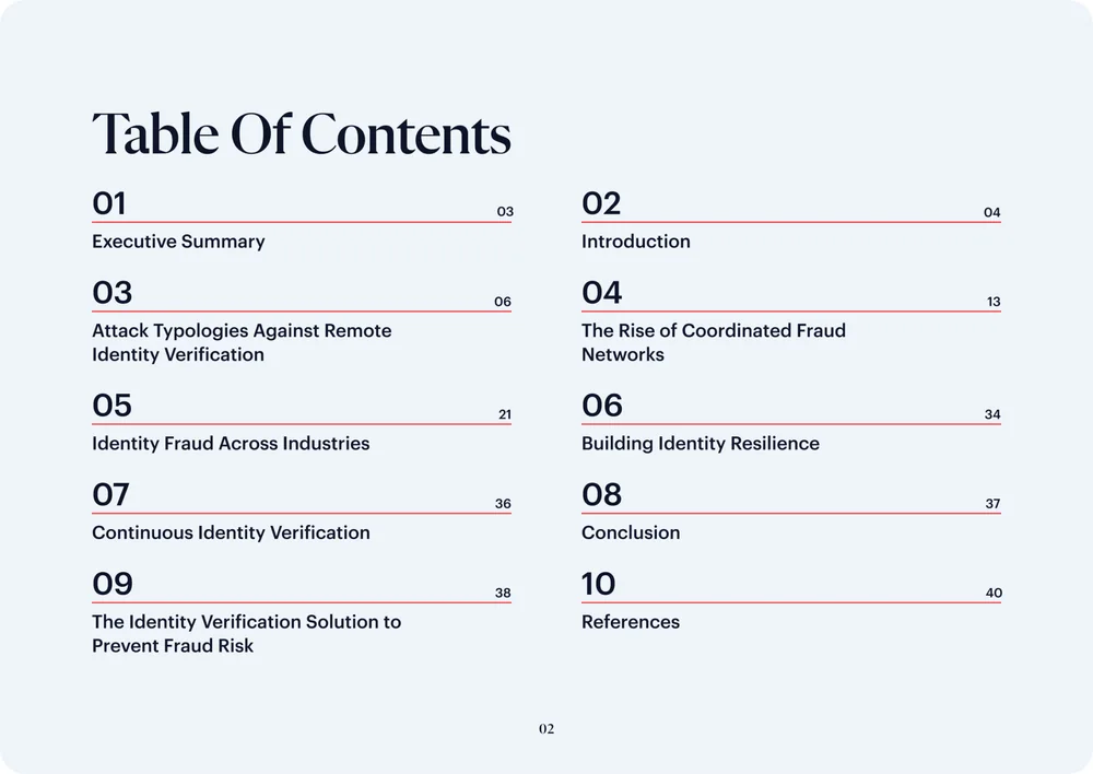 Report page &mdash; attack typologies