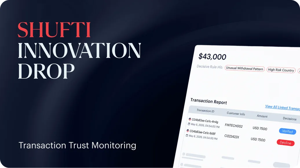 Shufti Innovation Drop episode two: Transaction Trust Monitoring