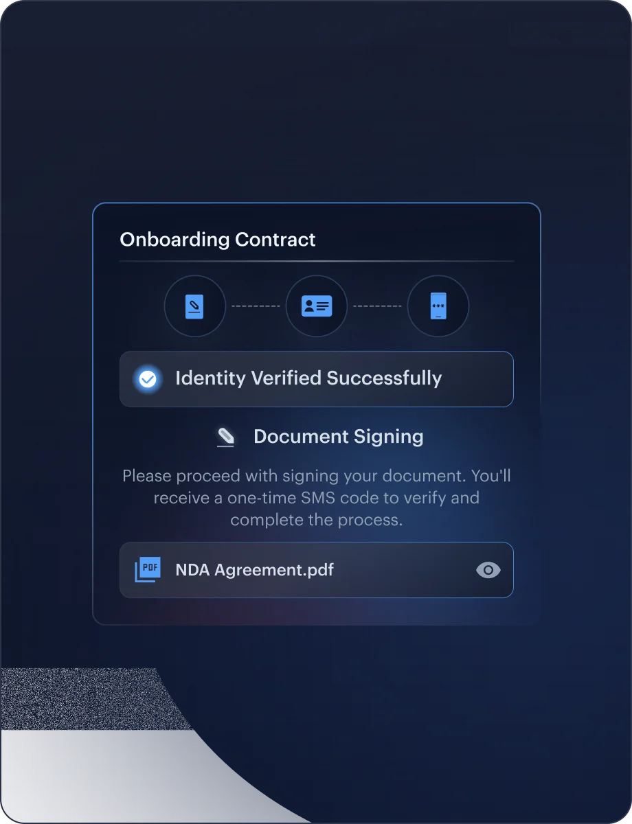 QES — Business Onboarding interface