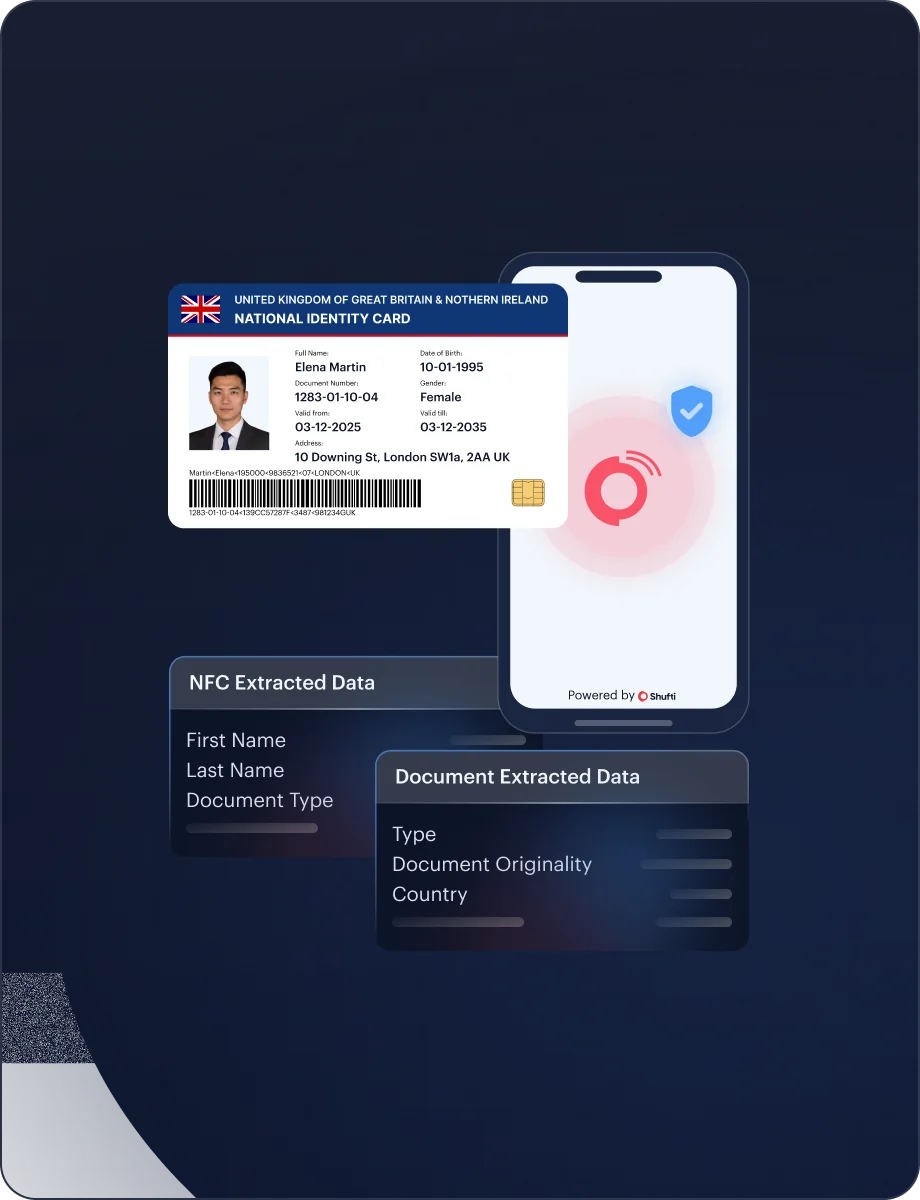 NFC Verification — User Verification interface