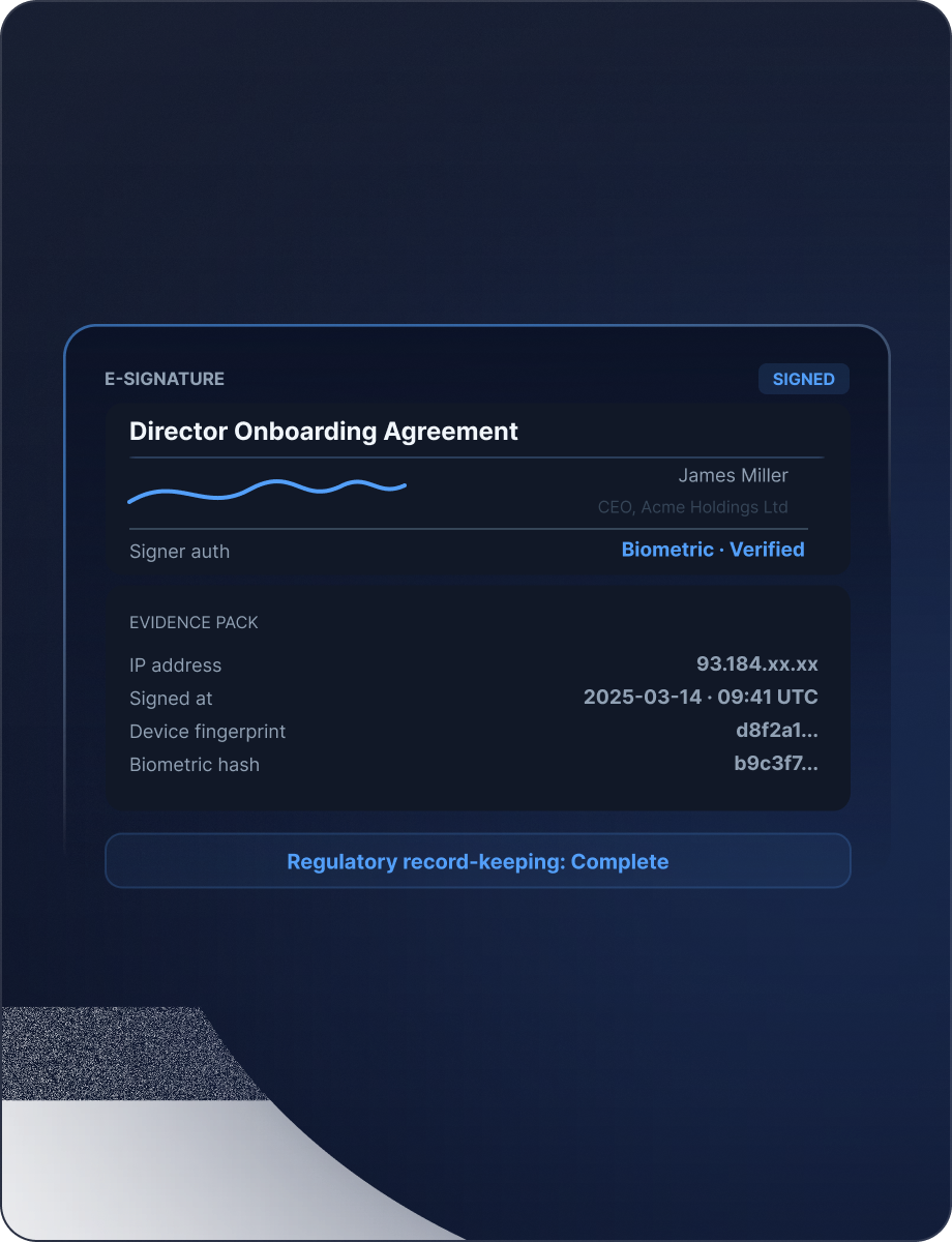 E-Signature mockup