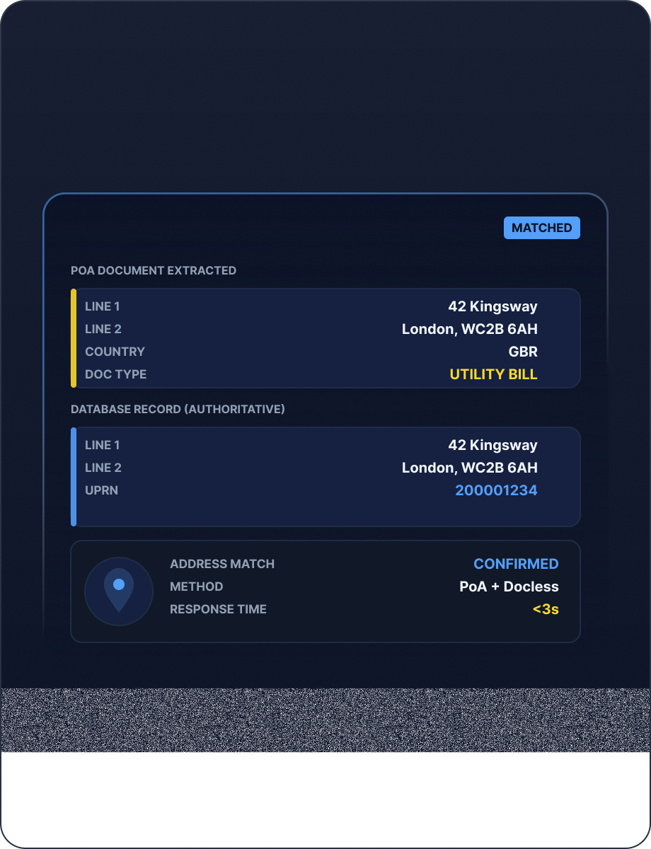 Address Verification mockup