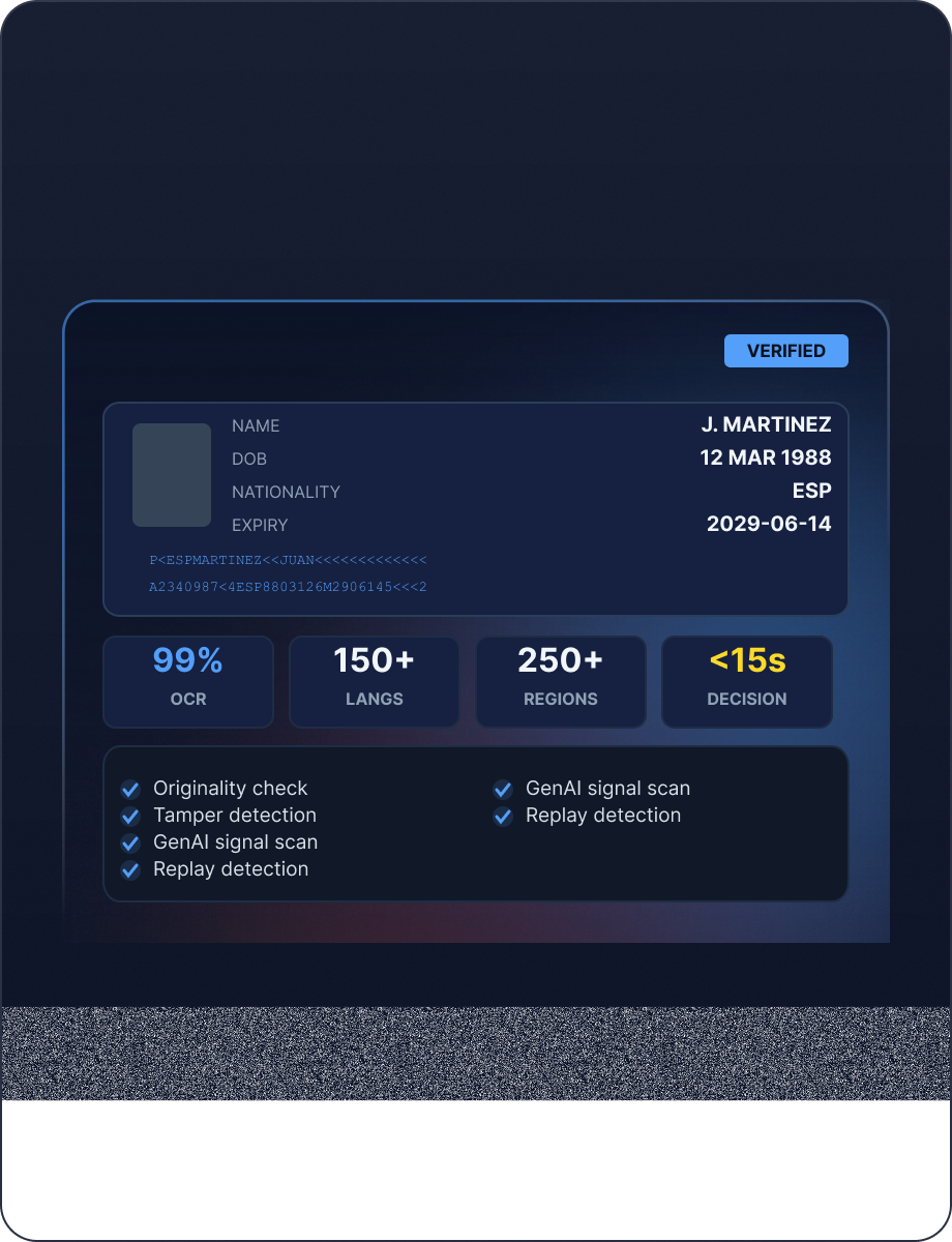 Document Verification mockup