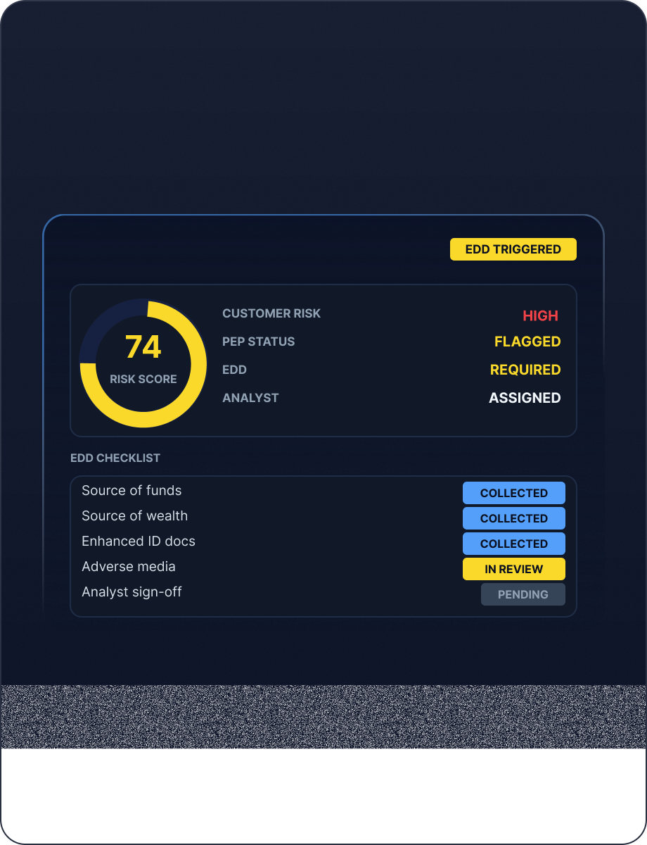 Due Diligence mockup