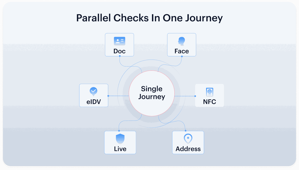 Document, Biometric, and Data Checks Run in the same Journey — step 2