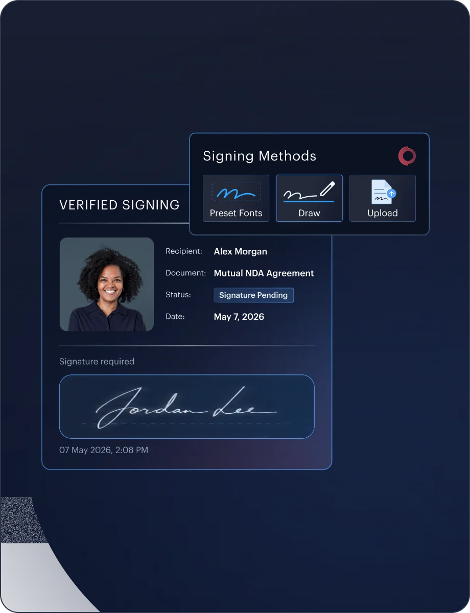 E-Signature — Approve & Monitor interface